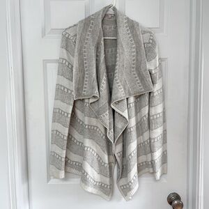 Cozy Gray and Ivory Women's Sweater